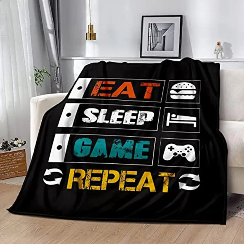 Gamer Blanket - Cozy Flannel Bedding for Couch