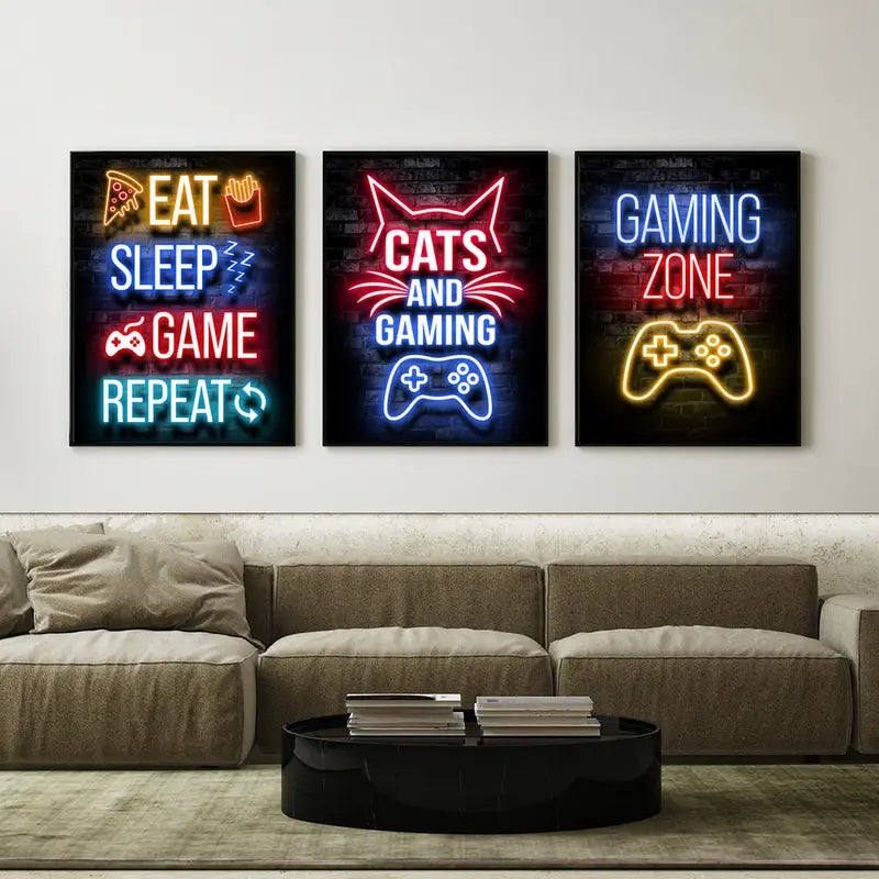 Gamer Quotes Canvas Poster for Modern Room Decor (No Frame)