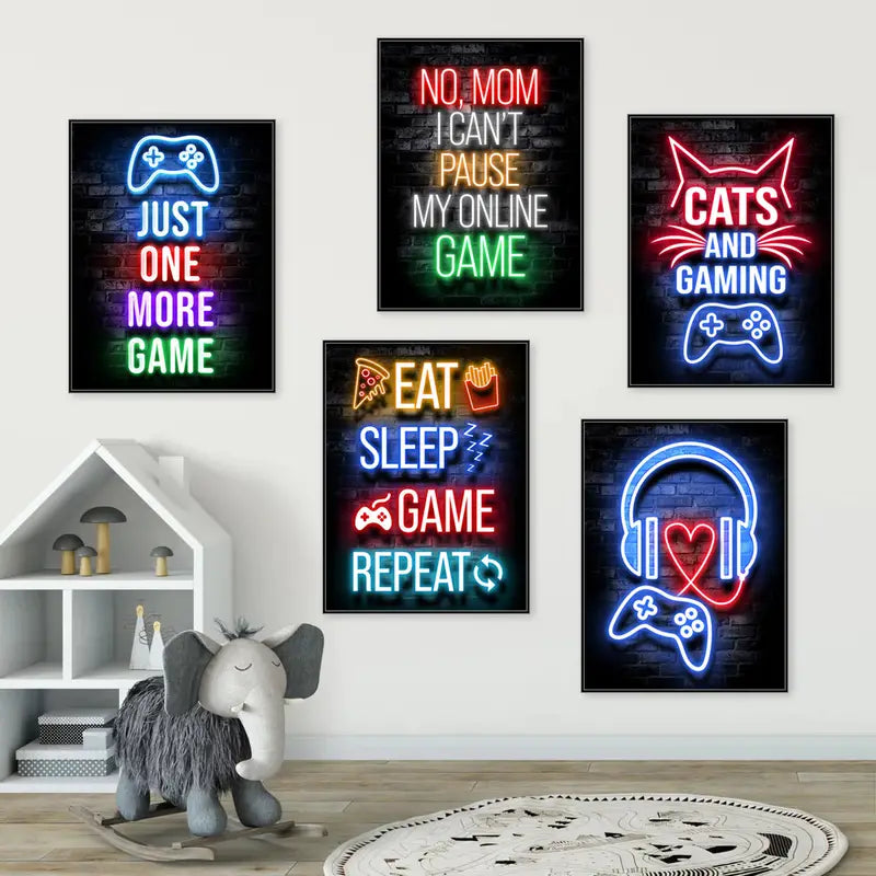 Gamer Quotes Canvas Poster for Modern Room Decor (No Frame)