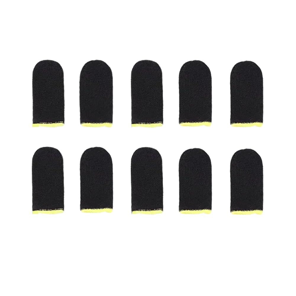 EYAKEG Mobile Phone Gaming Finger Sleeves Gamer Thumb Protector/Stabilizer/Compression Support Sleeve Game Hand Controller Gloves/Cover/Wrap Durable Fiber/Breathable/Sweatproof 10 Pcs