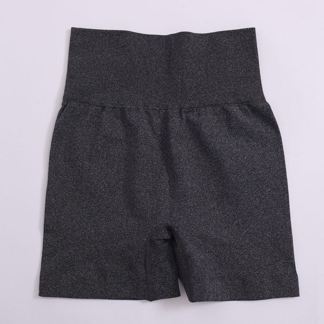 Solid High Waist Yoga Shorts for Women Gym Fitness