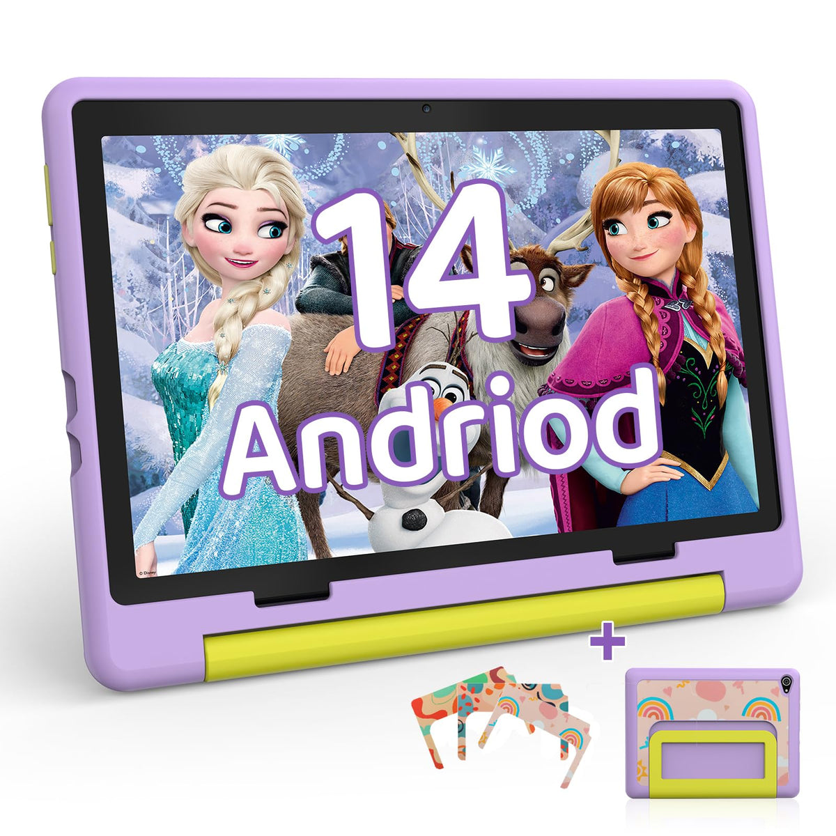 HiGrace Kids Tablet Tablet for Kids with 10 inch Android 14 Tablet Octa-Core 8GB RAM + 64GB ROM/1 TB Expansion Children Tablet with Parent Control with Protective Case - Pink
