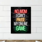 Gamer Quotes Canvas Poster for Modern Room Decor (No Frame)