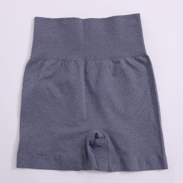 Solid High Waist Yoga Shorts for Women Gym Fitness