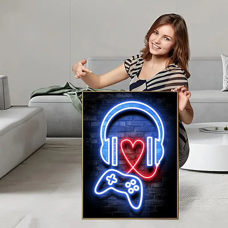 Gamer Quotes Canvas Poster for Modern Room Decor (No Frame)