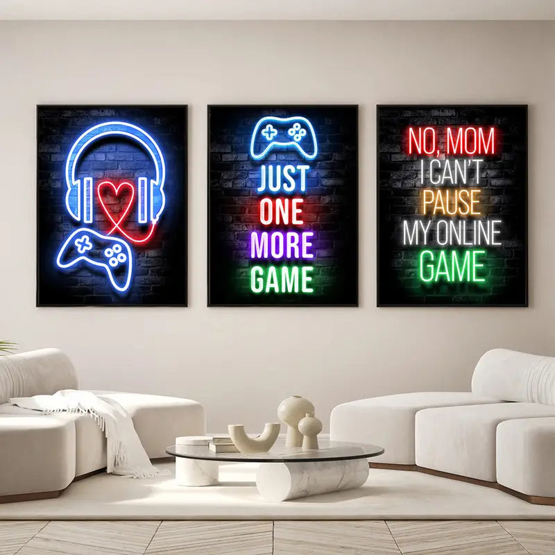 Gamer Quotes Canvas Poster for Modern Room Decor (No Frame)