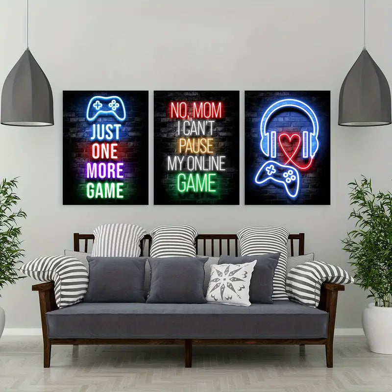 Gamer Quotes Canvas Poster for Modern Room Decor (No Frame)