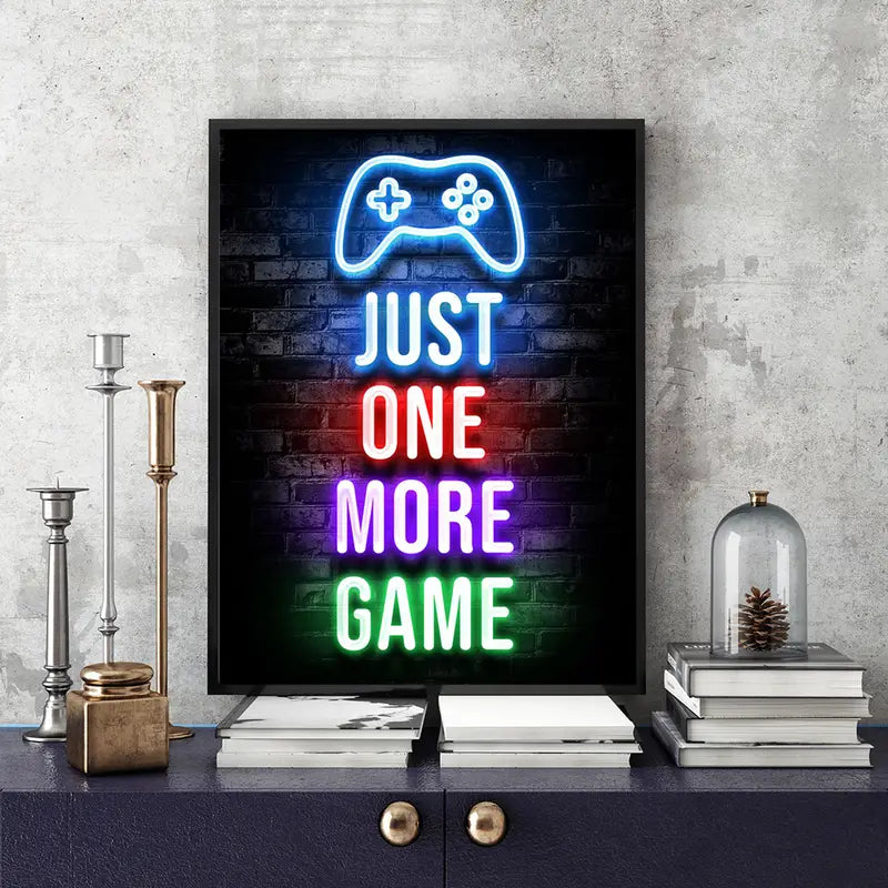 Gamer Quotes Canvas Poster for Modern Room Decor (No Frame)