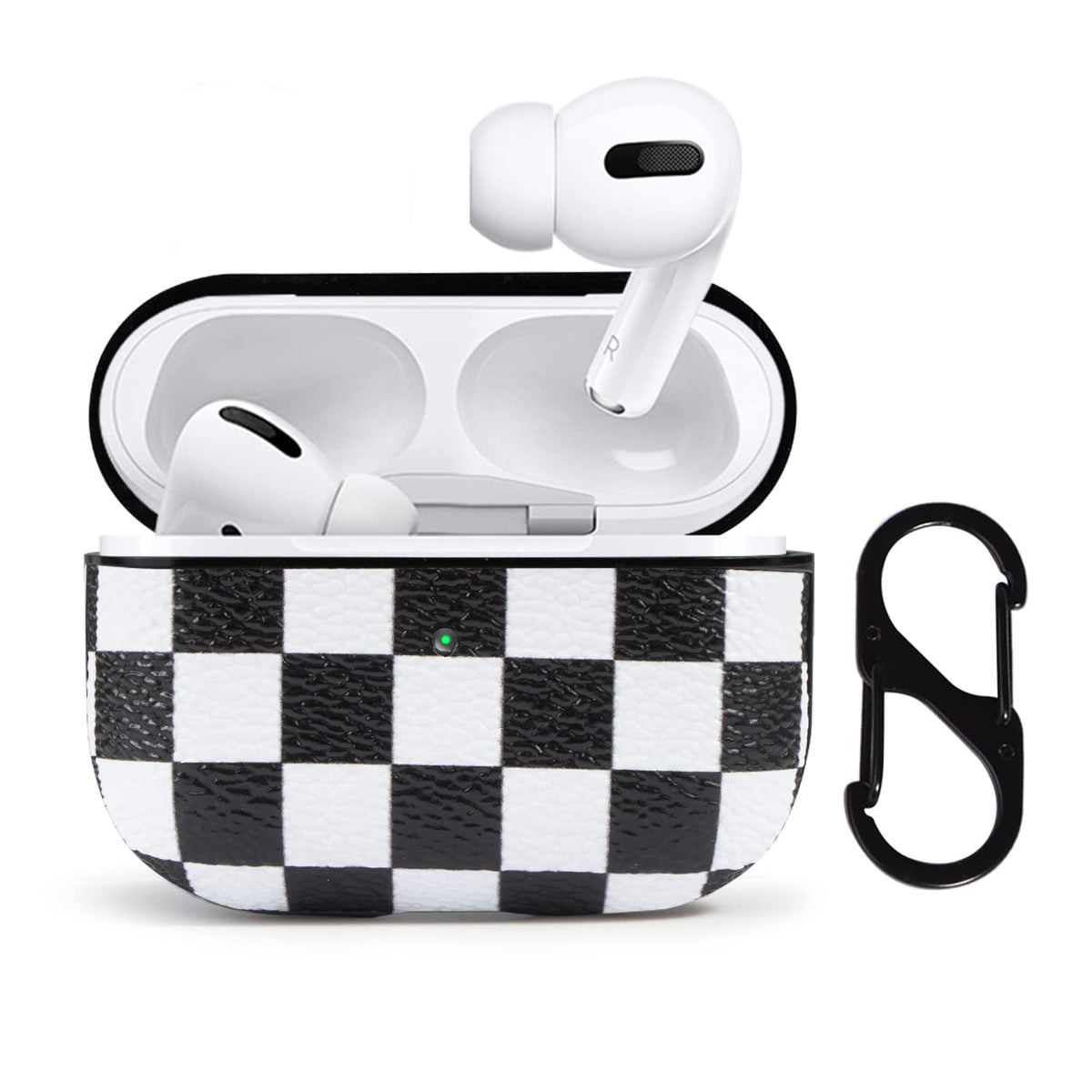 HIDAHE for AirPods Pro Case Cover for Airpods Pro Cute Case for Airpods Pro for Airpods Pro Accessories Skin for Women Men Protective Case for Airpods Pro Black+White 02
