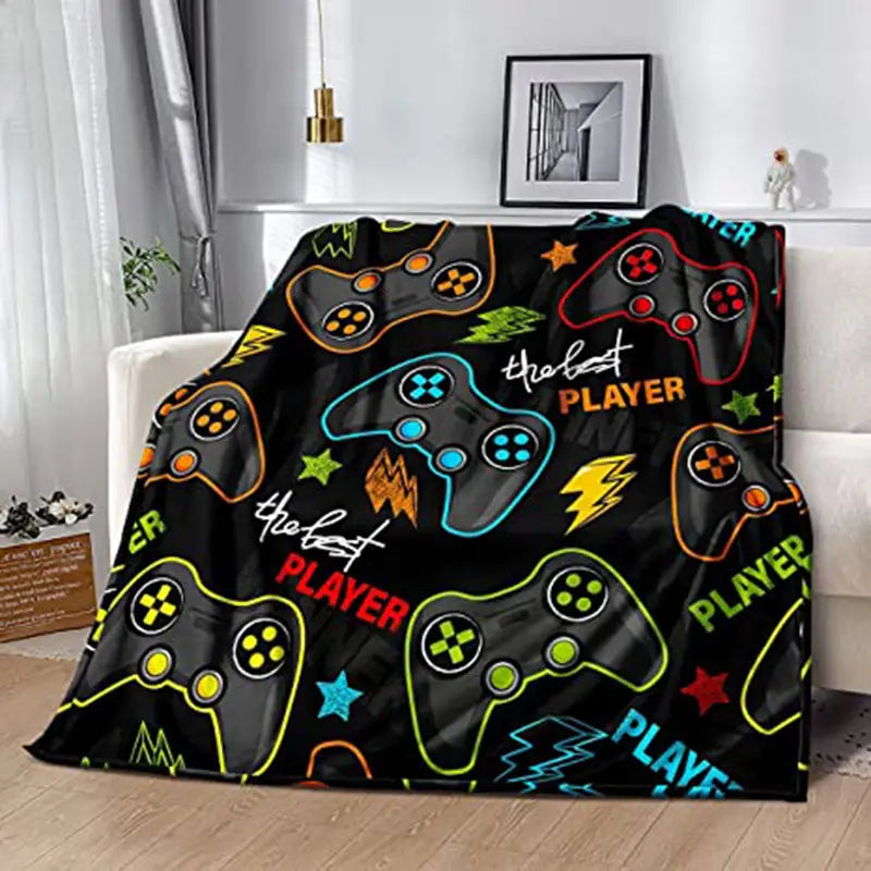 Gamer Blanket - Cozy Flannel Bedding for Couch
