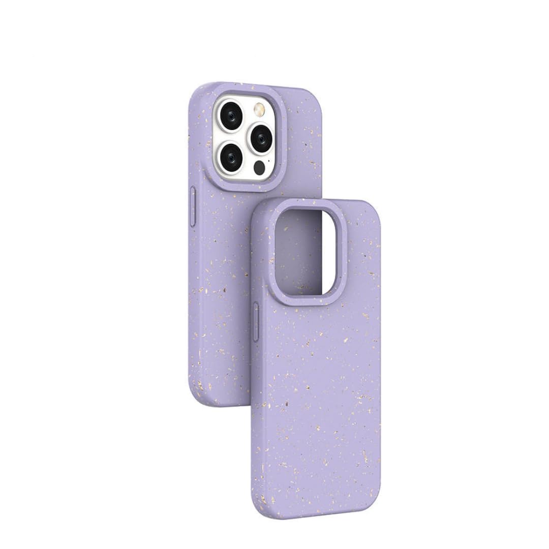 Hoola Boutique Biodegradable iPhone 14 Pro Max case Purple iPhone 14 Pro Max case Eco-Friendly Protective iPhone 14 Pro Max case Flexible iPhone 14 Pro Max case (Purple)