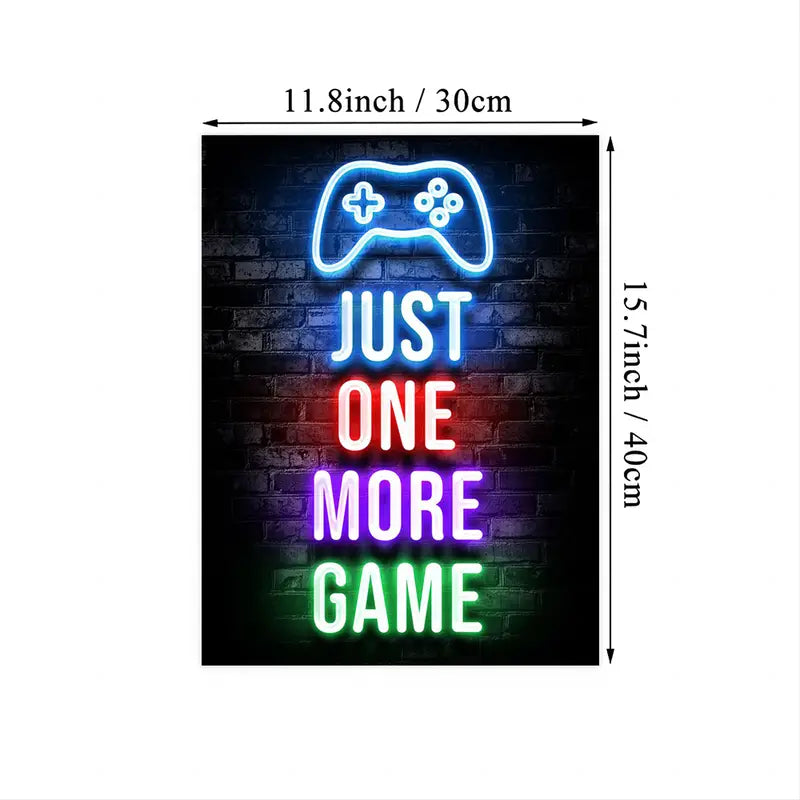 Gamer Quotes Canvas Poster for Modern Room Decor (No Frame)