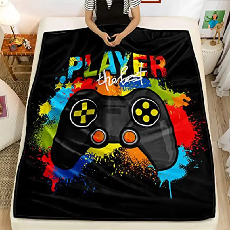 Gamer Blanket - Cozy Flannel Bedding for Couch