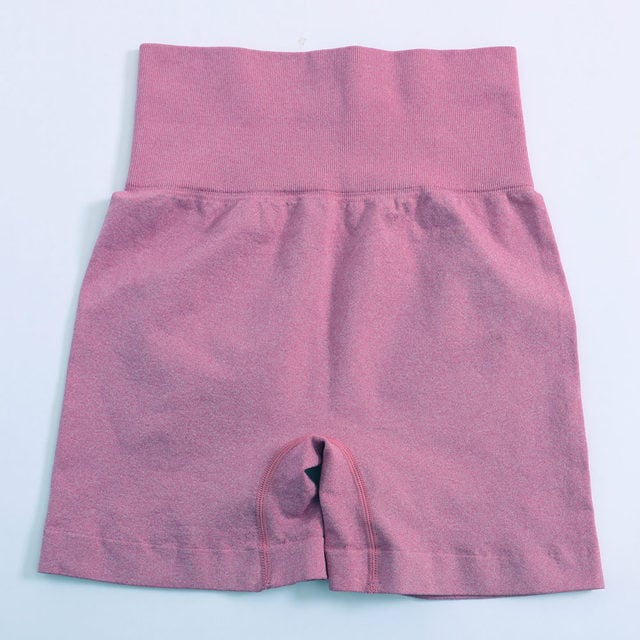 Solid High Waist Yoga Shorts for Women Gym Fitness