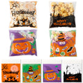 Halloween Treat Bags 100PCS Self-sealing Halloween Candy Bags Halloween Trick or Treat Bags Halloween Cellophane Treat Bags Bulk Halloween Decorations Gift Bags Halloween Goodie Snack Bags for Candy