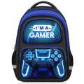 Fitvc School Backpack for Boys - Gamer Boys Backpack for Kids Children Teens Elementary Middle School - 17″ Video Game Bookbag Travel Back Pack for Age 6-18