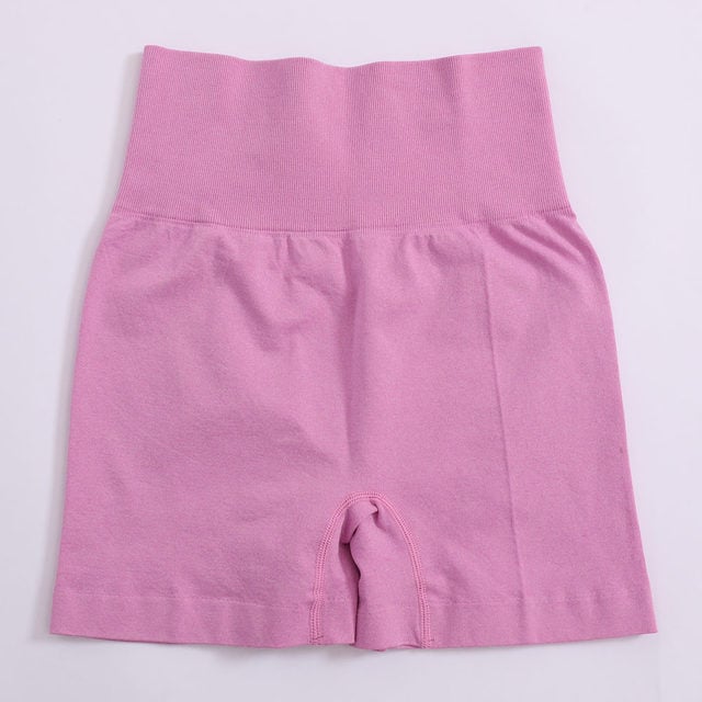 Solid High Waist Yoga Shorts for Women Gym Fitness