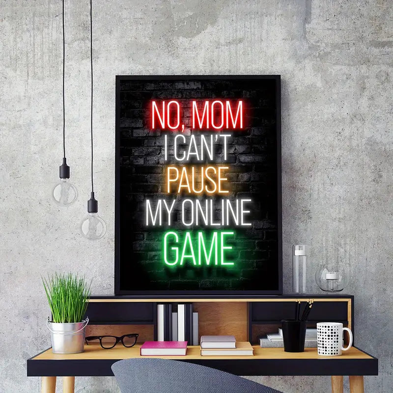 Gamer Quotes Canvas Poster for Modern Room Decor (No Frame)