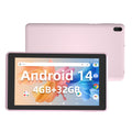 2025 Android 14 Tablet 7 inch Tablet 4GB RAM+32GB ROM/ 1TB Expandable Tablet PC1.6Ghz Quad-core Processor Computer Tablet 1024*600 IPS Touch Screen 5MP Dual Camera WiFi Game Bluetooth Tablet