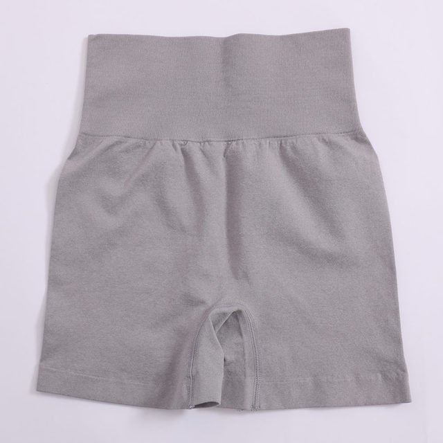 Solid High Waist Yoga Shorts for Women Gym Fitness